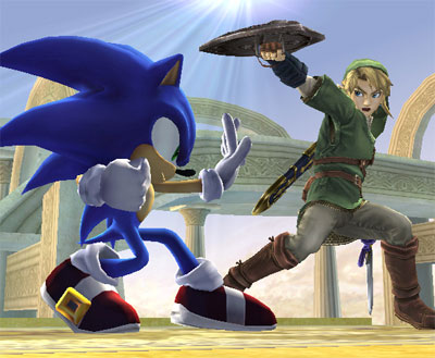Sonic olhando feio pro Link
